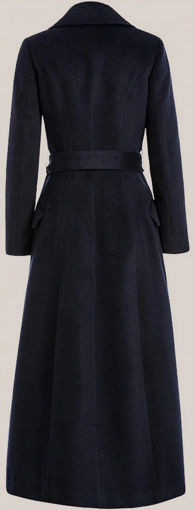 Long Single-Breasted Wool Coat