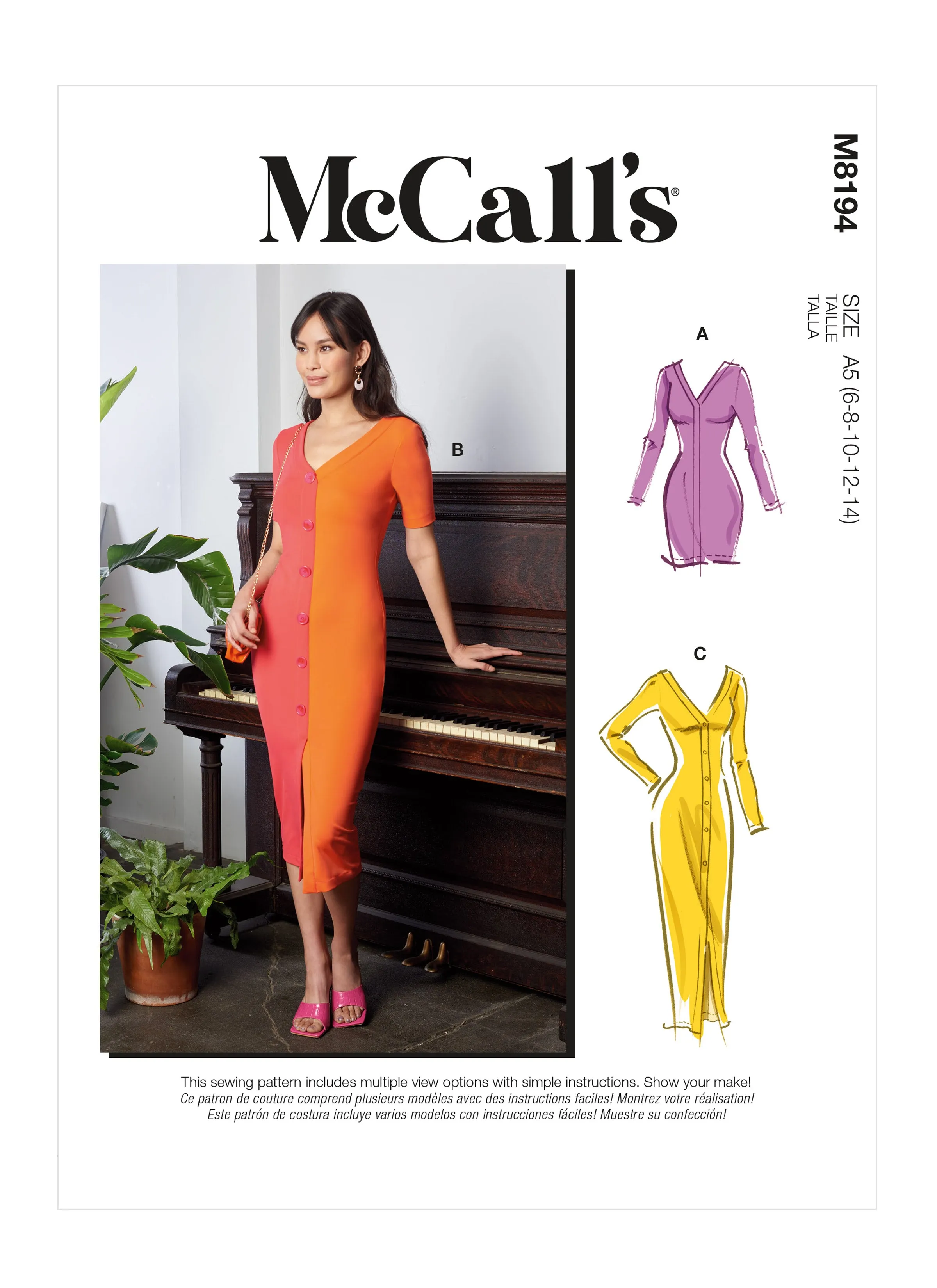 McCall's Pattern M8194 Misses' Dresses