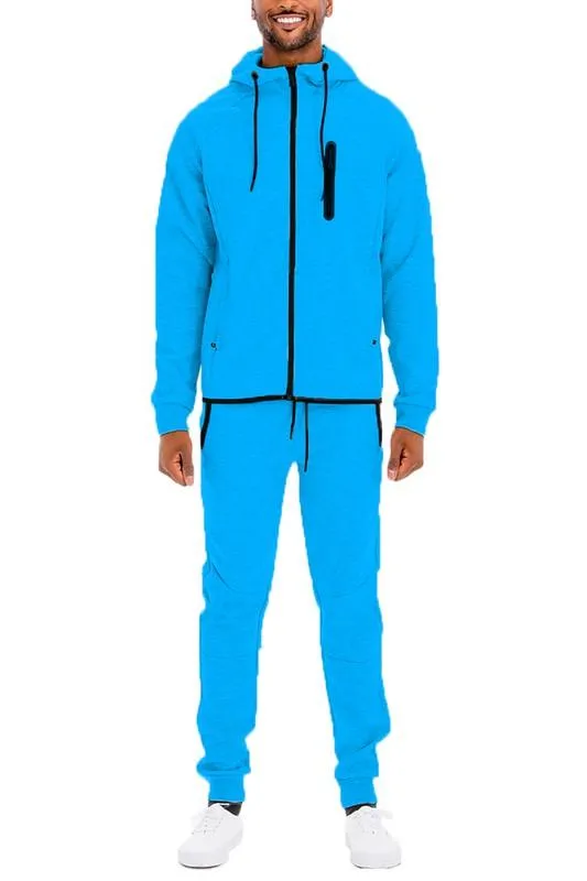 Mens Full Zipper Front Sweatpants and Jacket Outfit