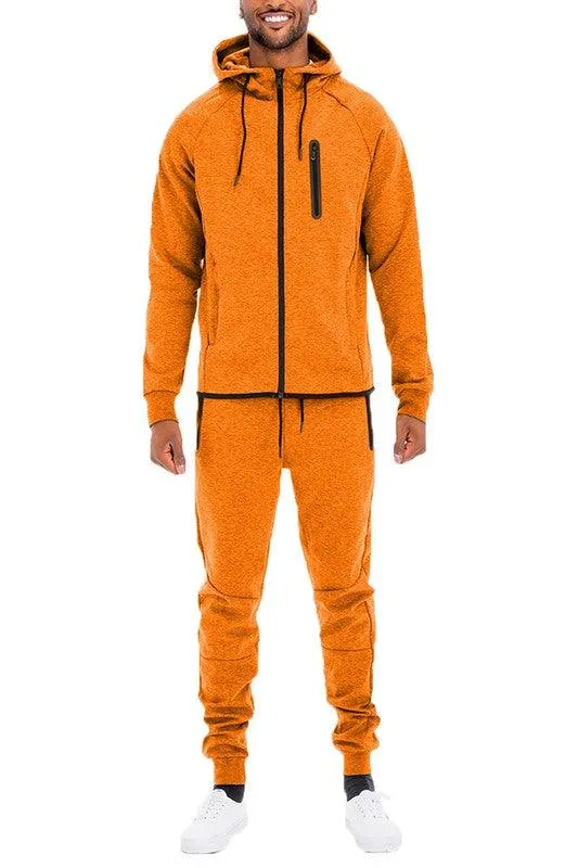 Mens Full Zipper Front Sweatpants and Jacket Outfit