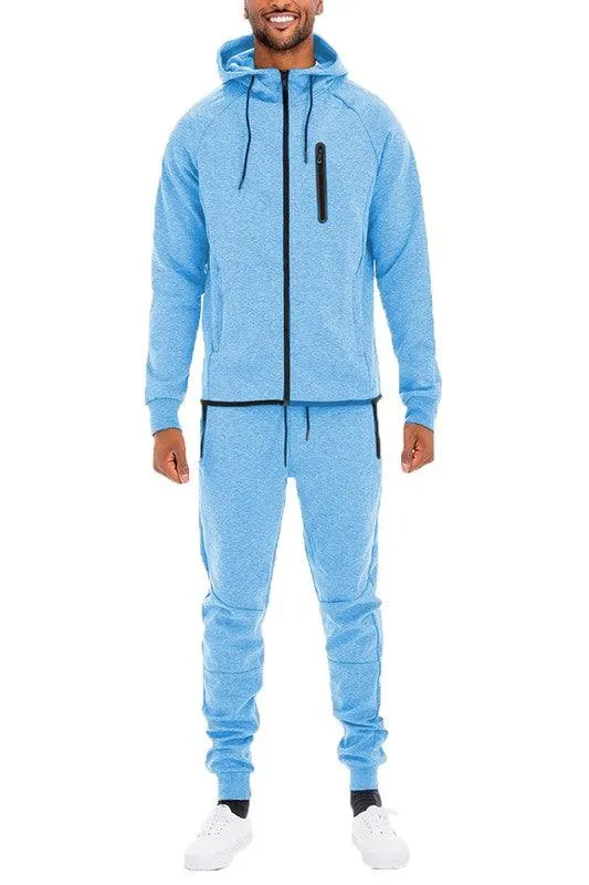 Mens Full Zipper Front Sweatpants and Jacket Outfit