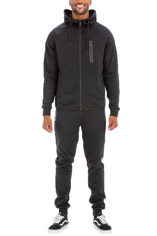 Mens Full Zipper Front Sweatpants and Jacket Outfit