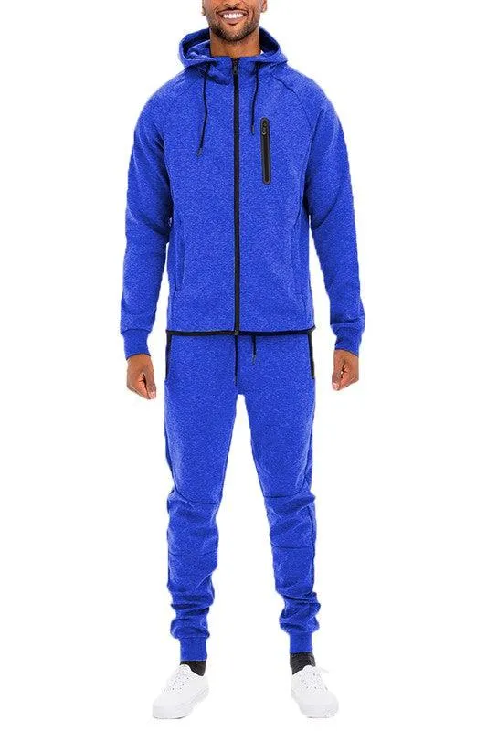 Mens Full Zipper Front Sweatpants and Jacket Outfit