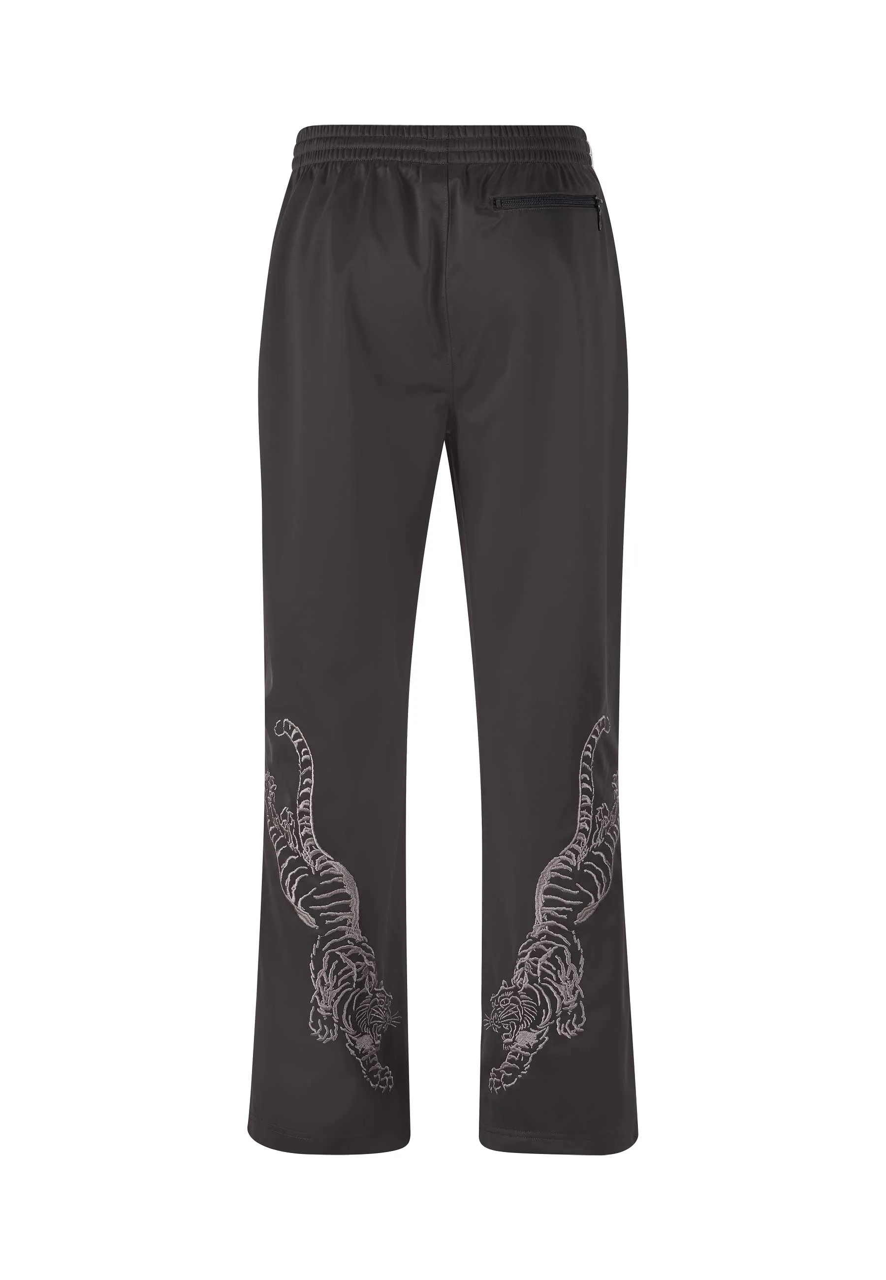 Mens Mono-Skull-Tonal Tricot Tracksuit Joggers - Grey