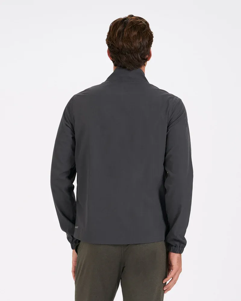 MEN'S VENTURE TRACK JACKET - BKL BLACK LINEN TEXTURE