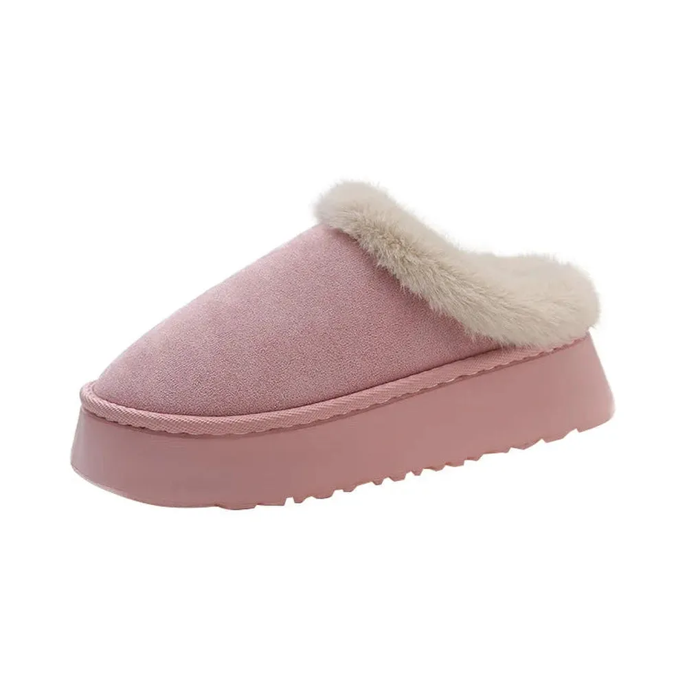 Merendy Yasahby Round Toe Slip-on Faux Fur slippers