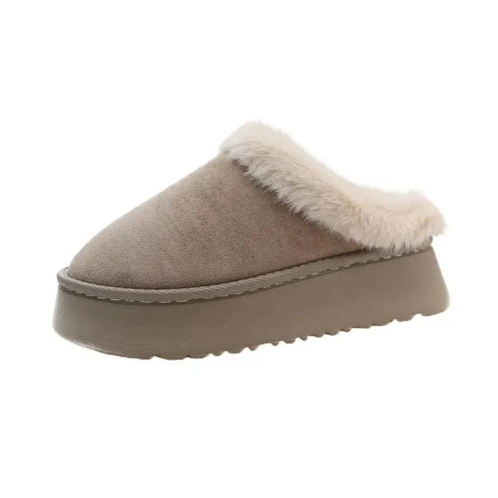 Merendy Yasahby Round Toe Slip-on Faux Fur slippers