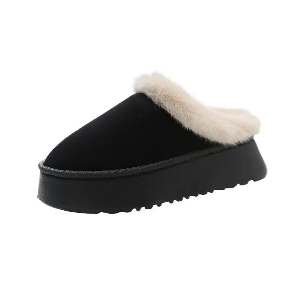 Merendy Yasahby Round Toe Slip-on Faux Fur slippers