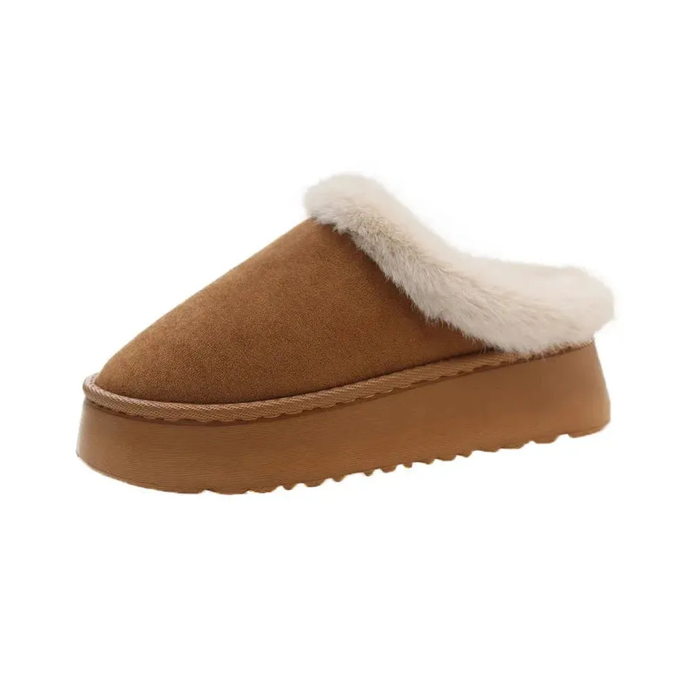 Merendy Yasahby Round Toe Slip-on Faux Fur slippers