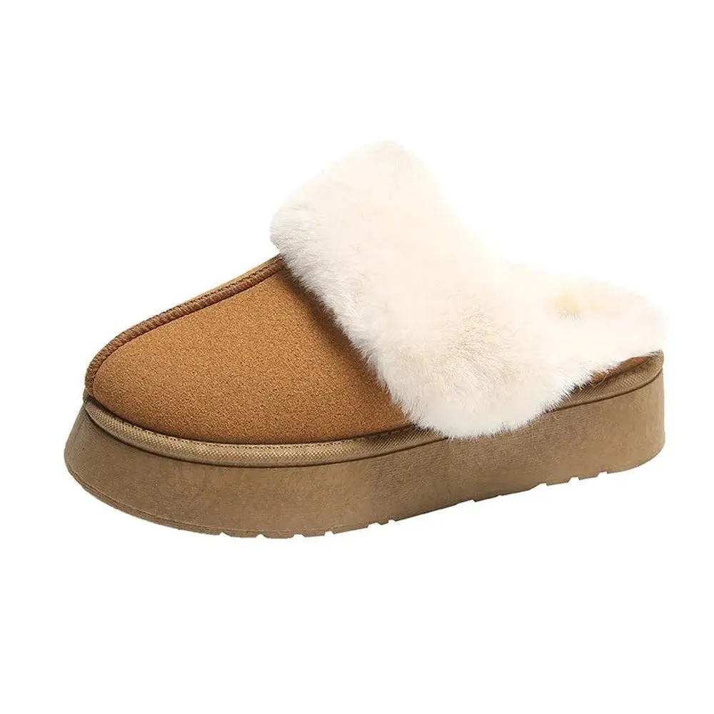 Merendy Yasahby Round Toe Slip-on Faux Fur slippers