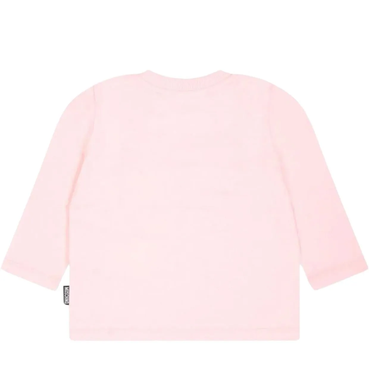 Moschino Baby Teddy Bear Patch Logo Pink T-Shirt