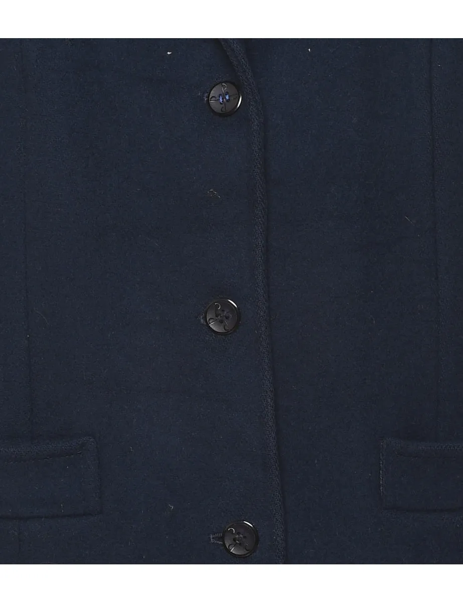 Navy Pendleton Wool Coat - M