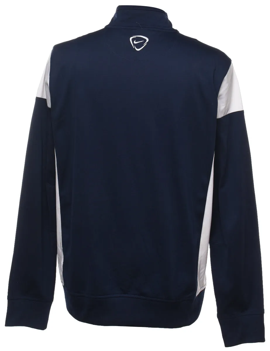 Nike Navy Zip-Front Track Top - L