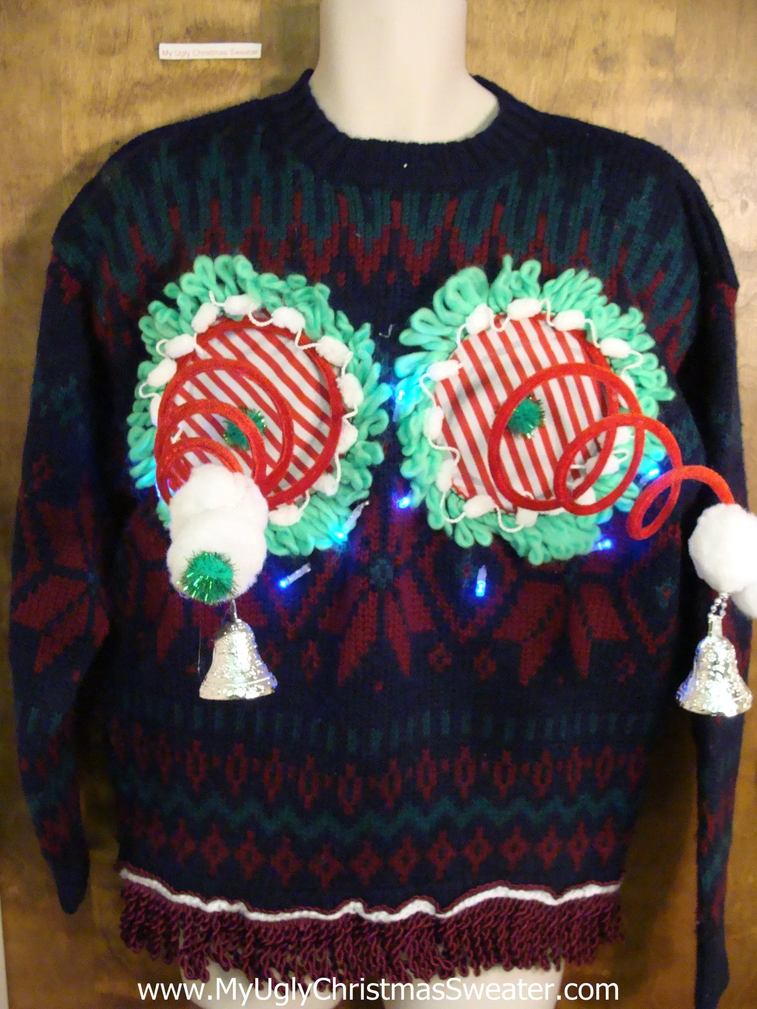 Nordic 2sided Funny Light-up Naughty Ugly Christmas Sweater