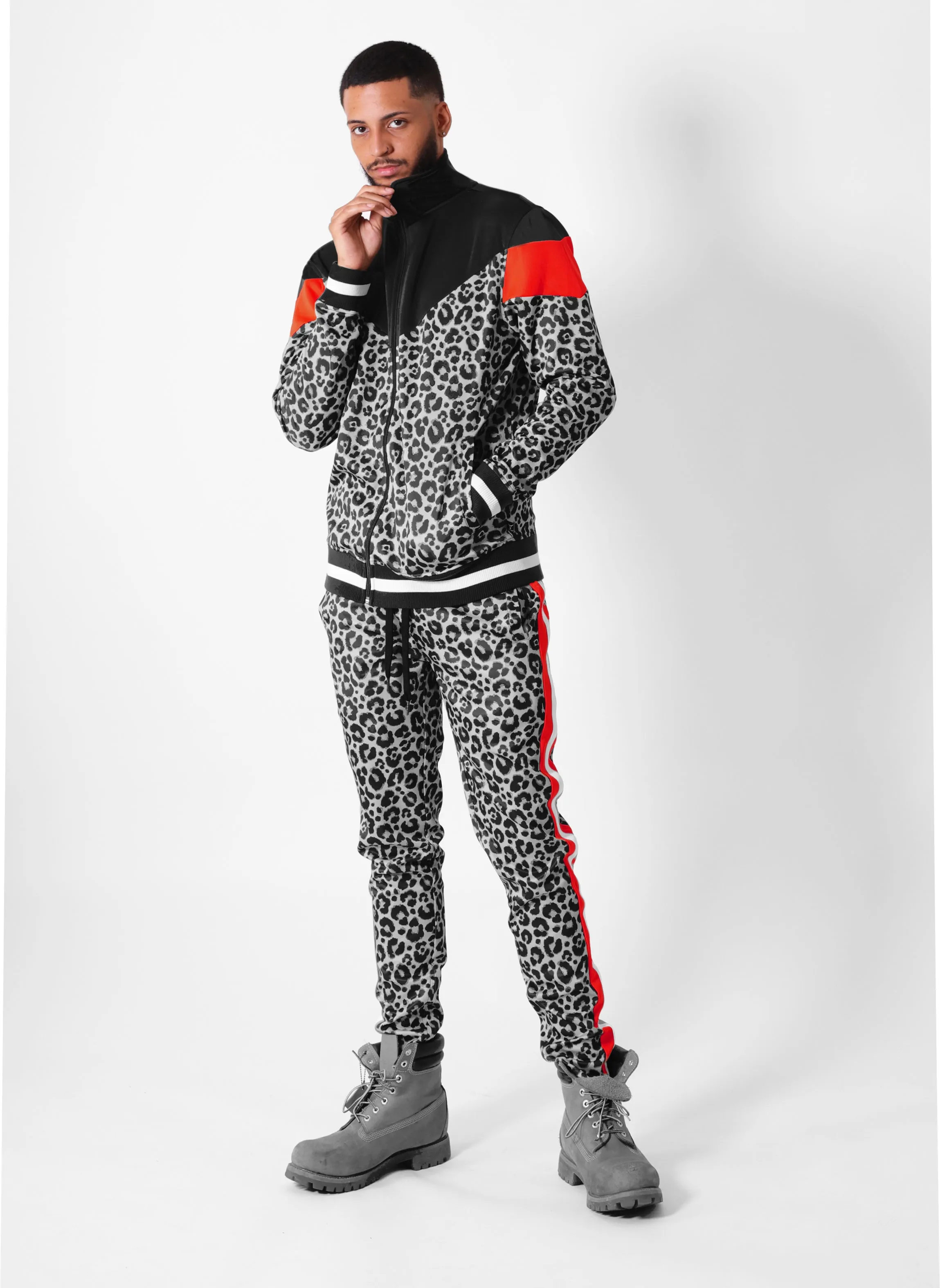 P11005-PRINT TRACK PANTS (BLACK/TR)