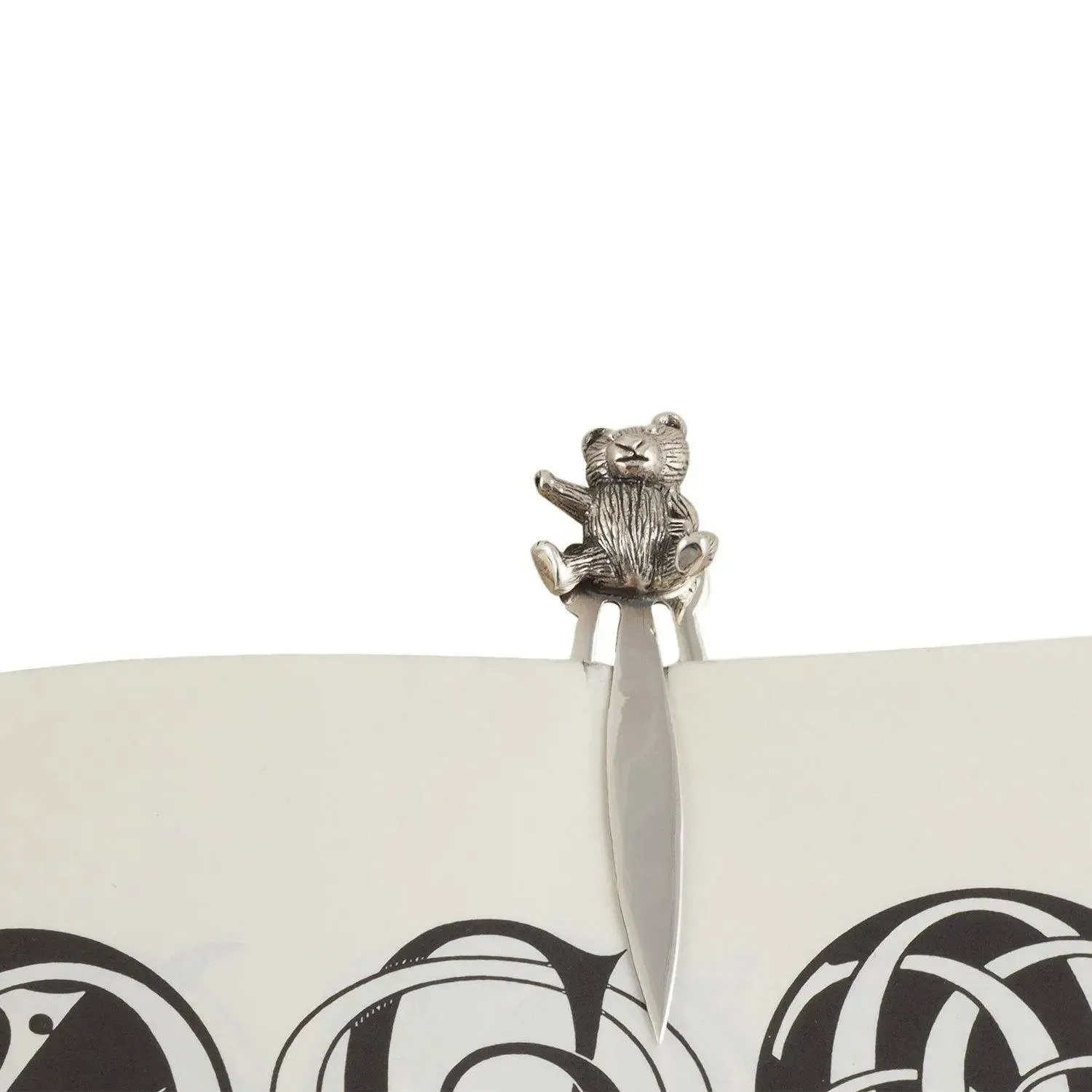 Personalised Sterling Silver Teddy Bookmark