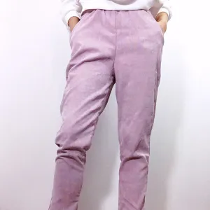 PINK CORD TEXTURED JOGGERS