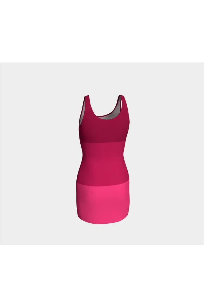 Pink Tri-color Body-con Dress