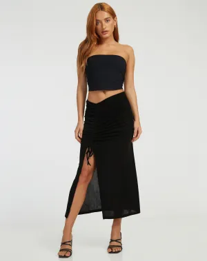 Priyan Midi Skirt in Black