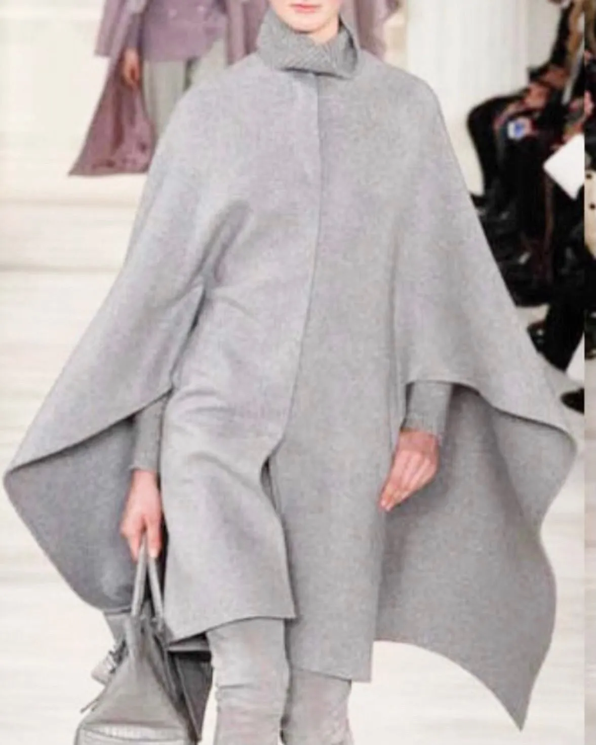 RALPH LAUREN COLLECTION Ellison 3/4 Length Cape Coat