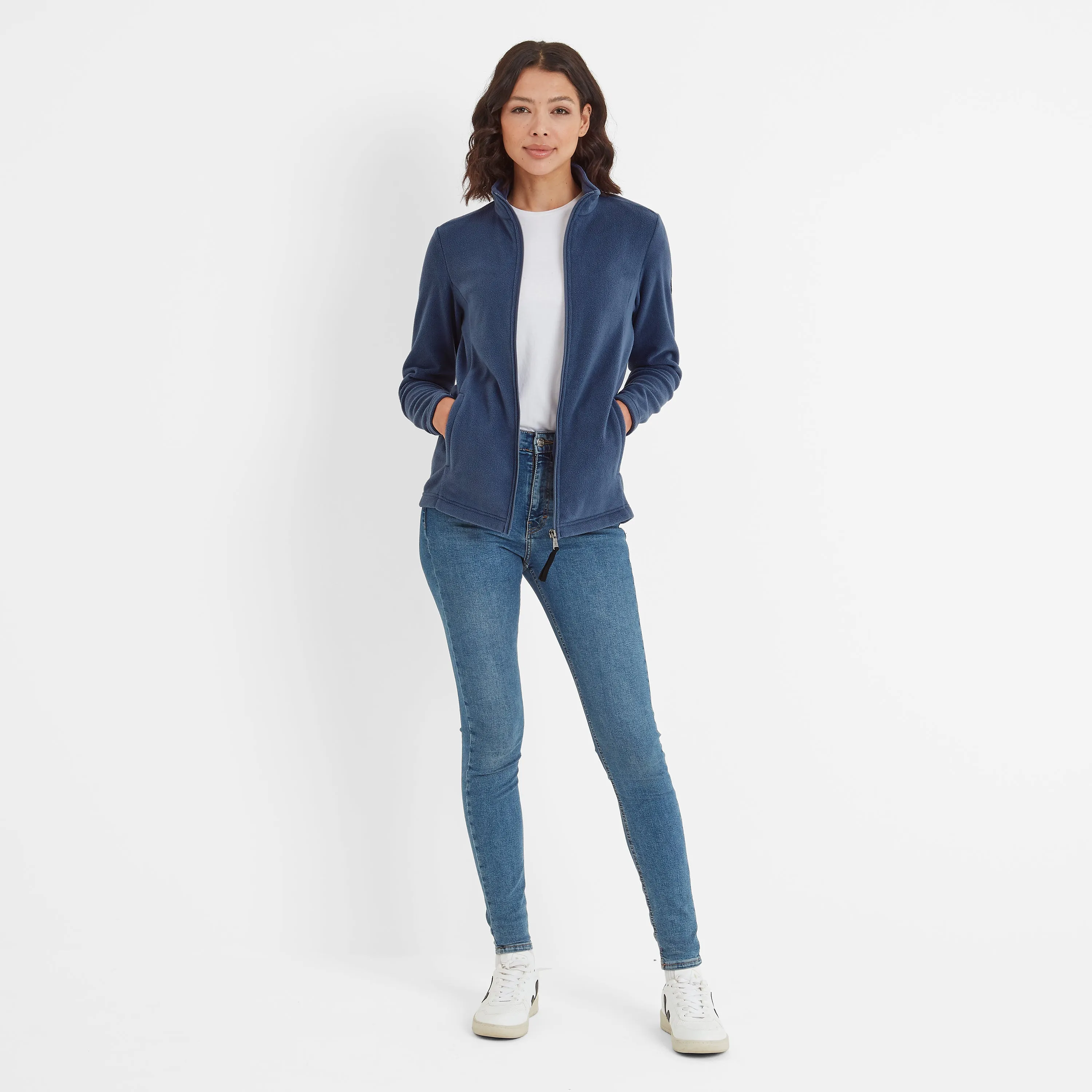 Revive Womens Fleece Jacket - Blue Stone