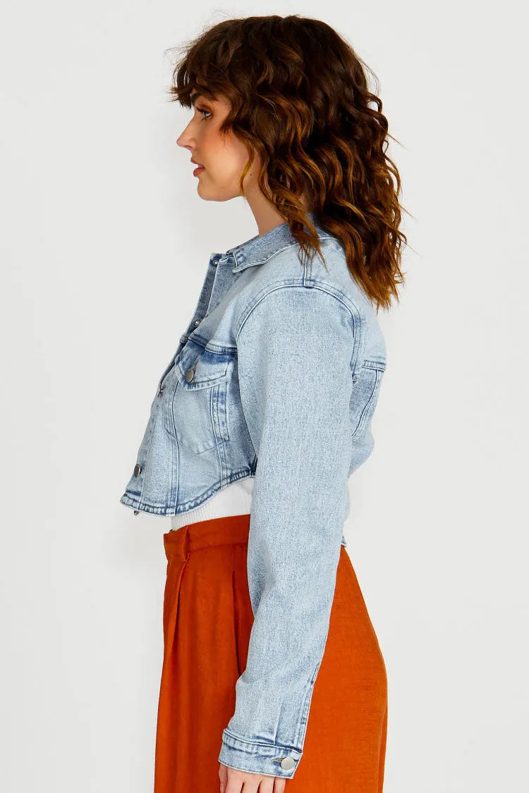 Rhea Cropped Denim Jacket