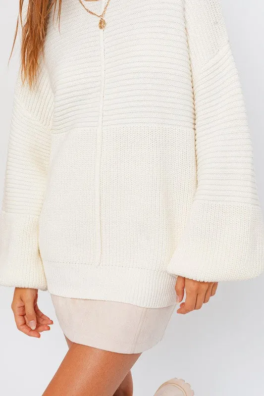 Ribbed Knitted Sweater - online exclusive