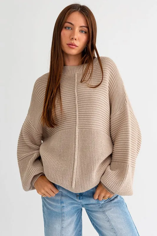 Ribbed Knitted Sweater - online exclusive