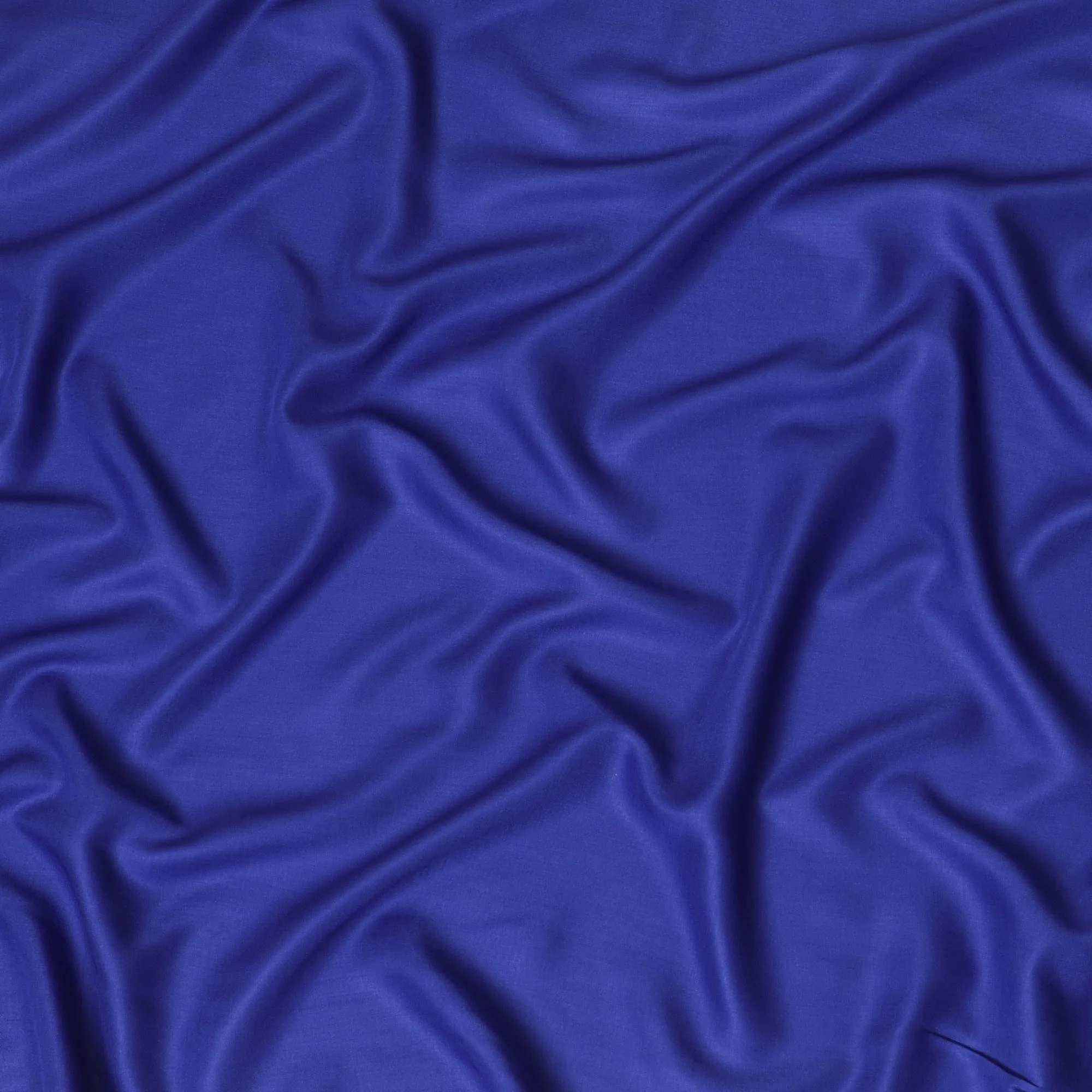 Royal blue plain pure Italian viscose crepe fabric-D7892