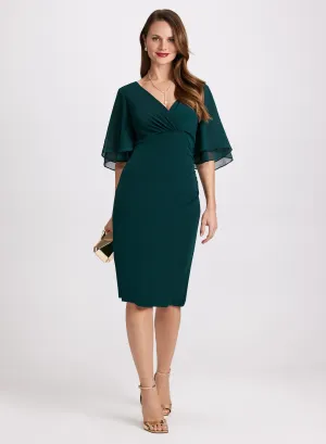 Ruched Wrap Dress