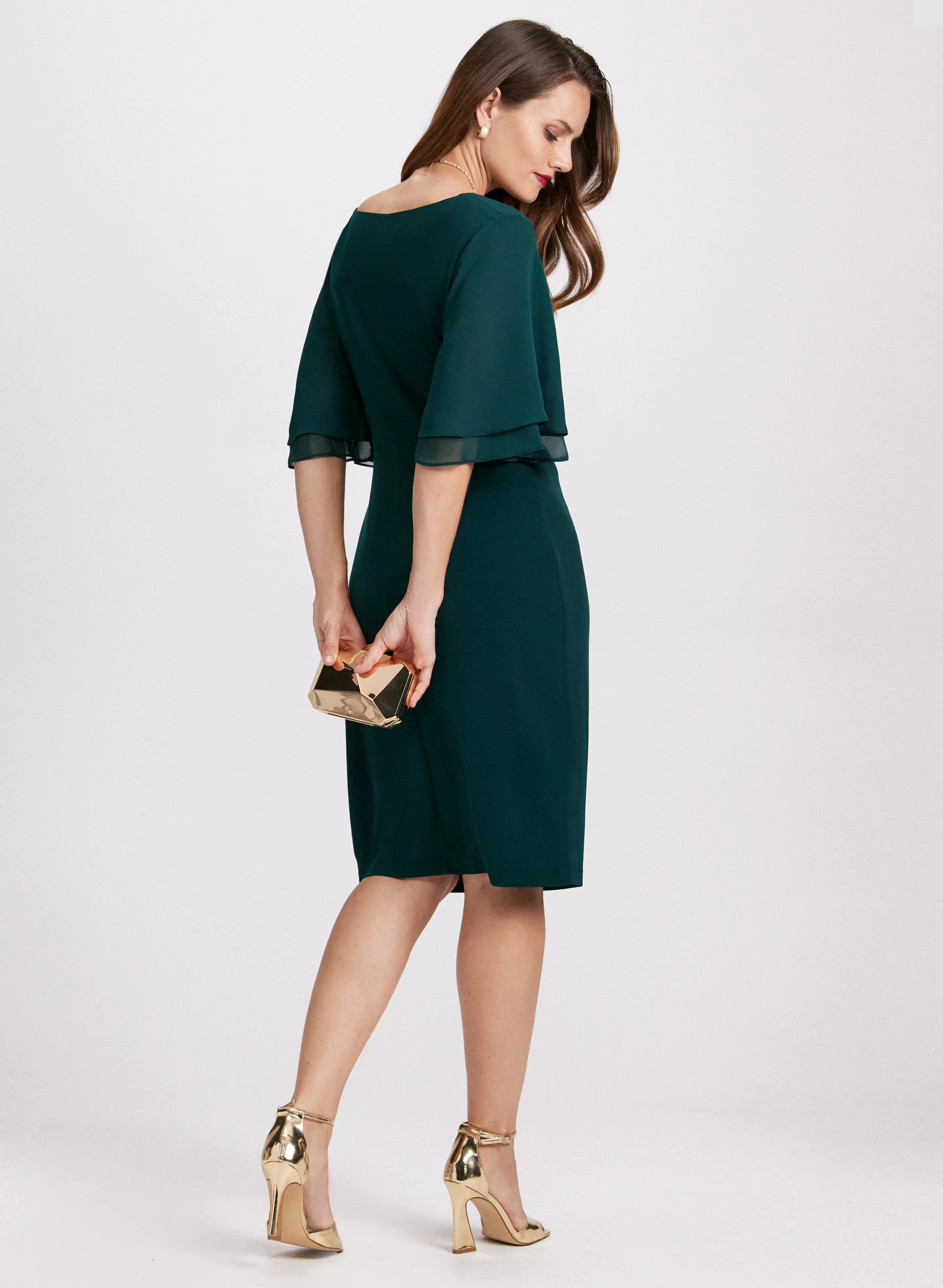 Ruched Wrap Dress