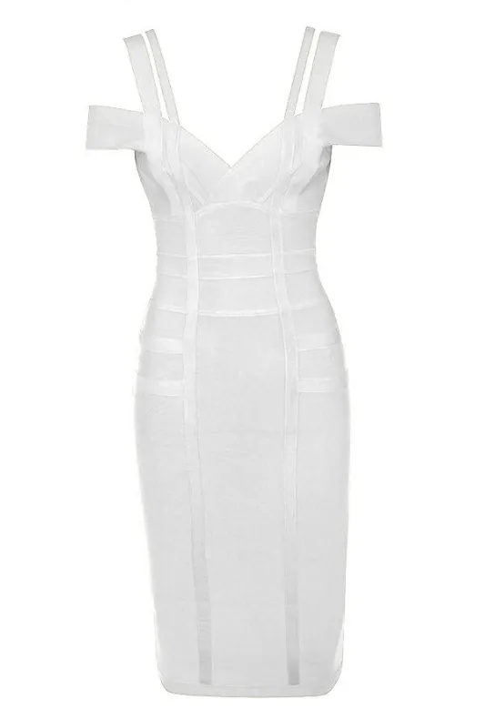 Sia Bandage Dress - Pearl White