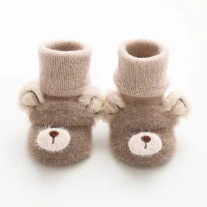 Sleepy Teddy Baby Socks- Beige