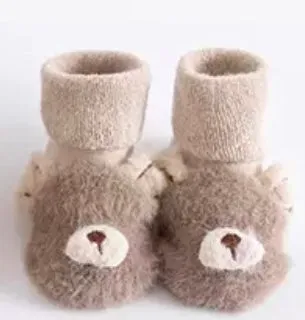 Sleepy Teddy Baby Socks- Beige