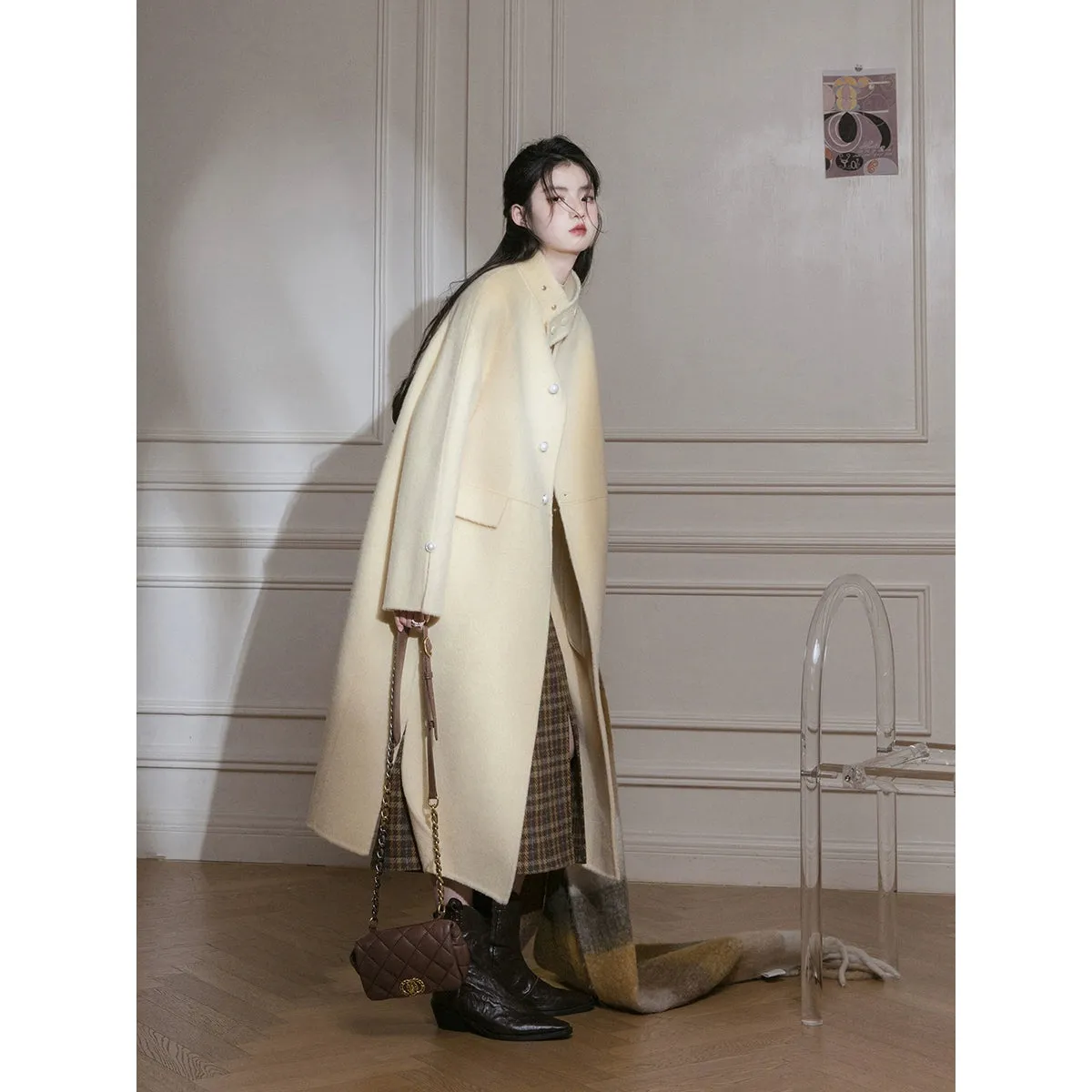 Slit wool coat【s0000005822】