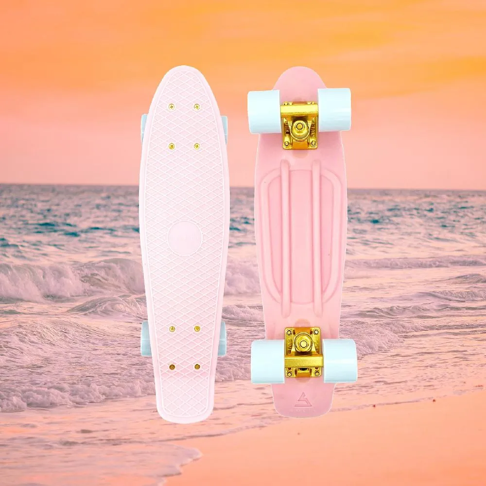 Swell Coral Pink & Gold 28" Cruiser Skateboard