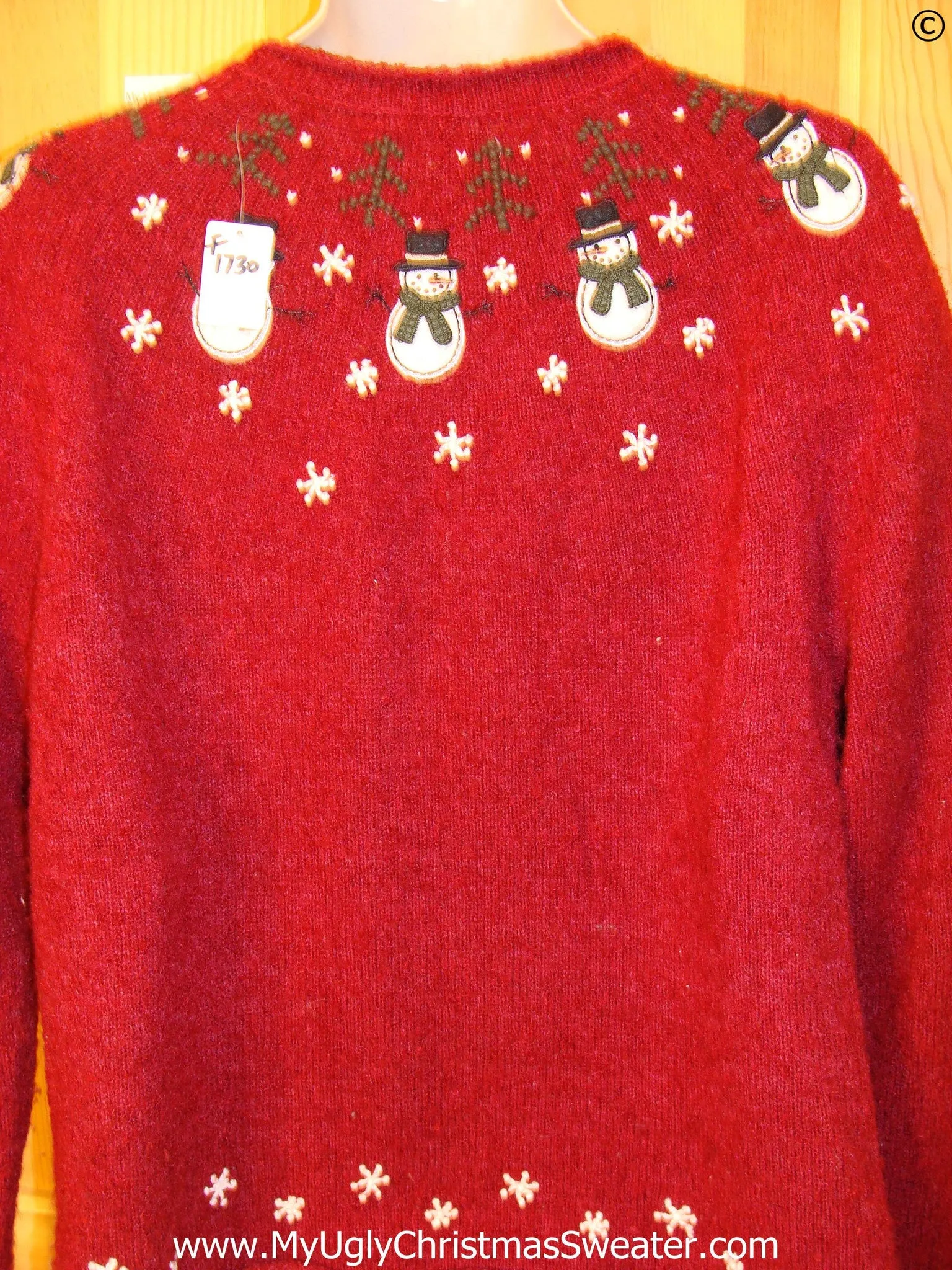 Tacky Red 2sided Snowmen Christmas Sweater