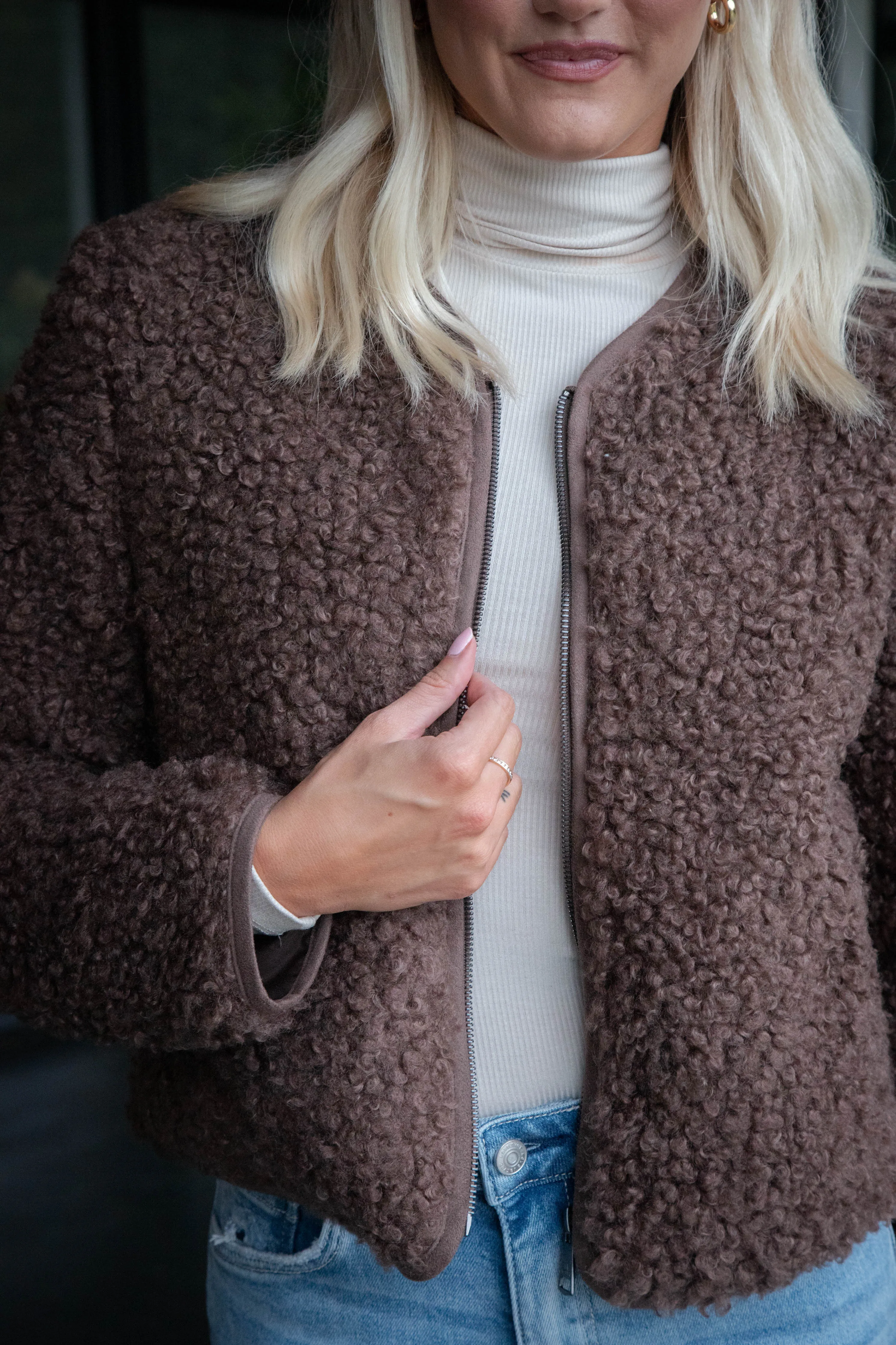 Teddy Jacket, Mocha | Steve Madden