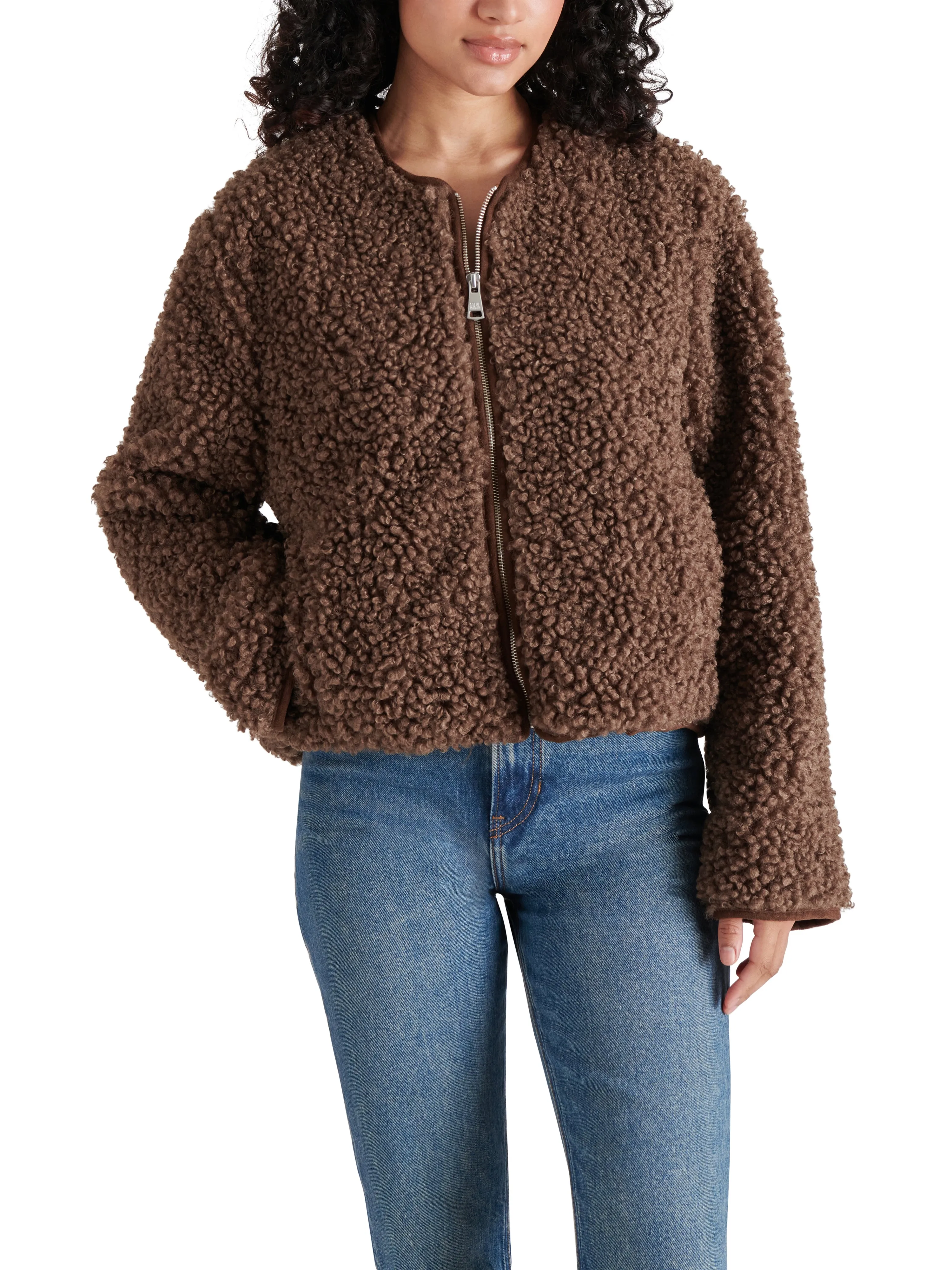 Teddy Jacket, Mocha | Steve Madden