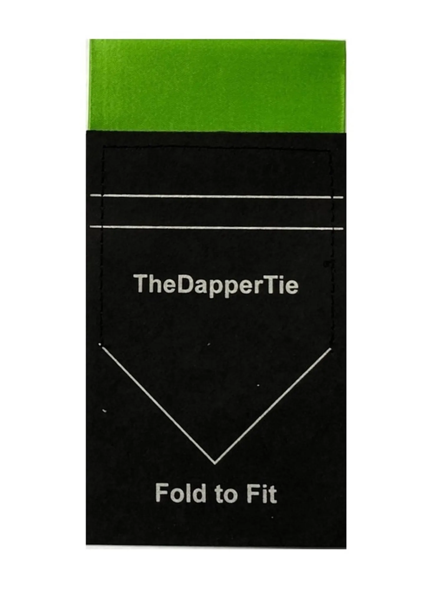 TheDapperTie - Men's Solid Color Satin Flat Double Toned Pre Folded Pocket Square on Card