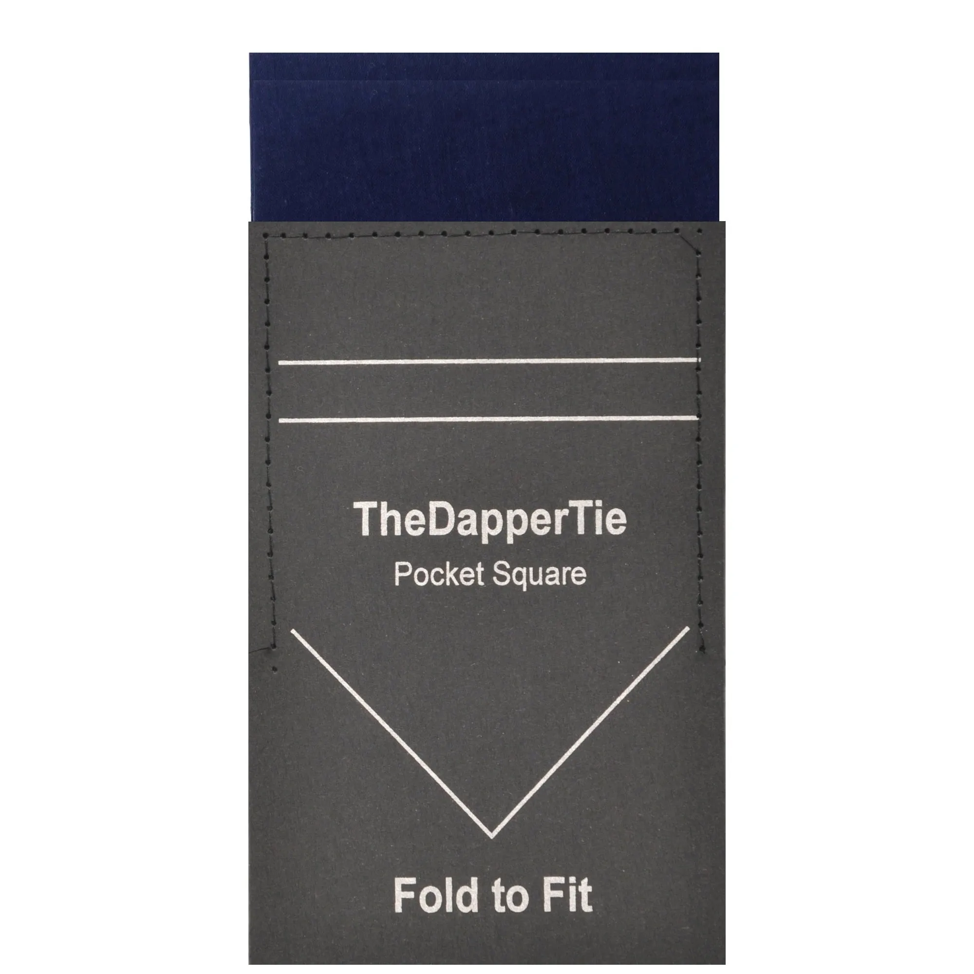 TheDapperTie - Men's Solid Color Satin Flat Double Toned Pre Folded Pocket Square on Card