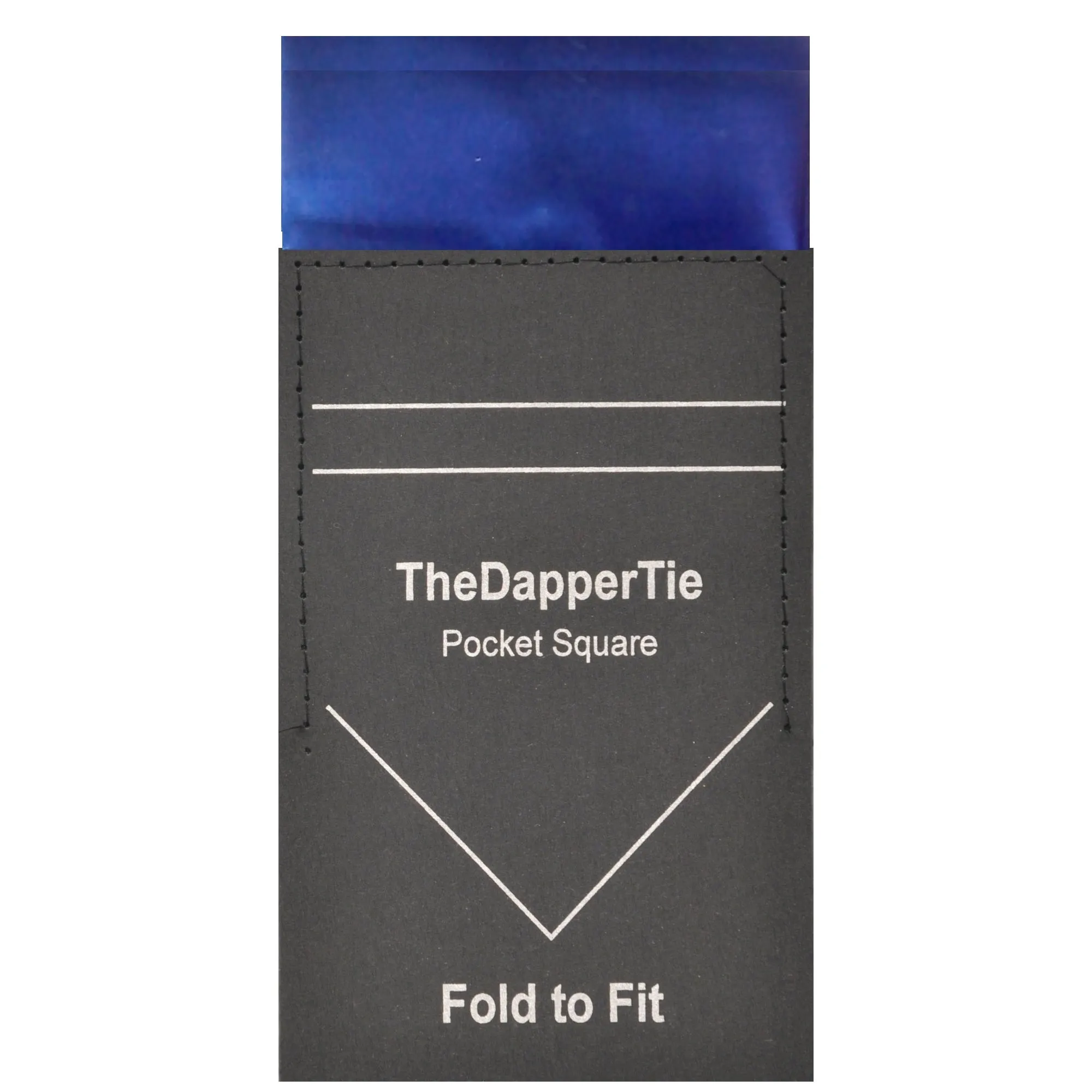 TheDapperTie - Men's Solid Color Satin Flat Double Toned Pre Folded Pocket Square on Card