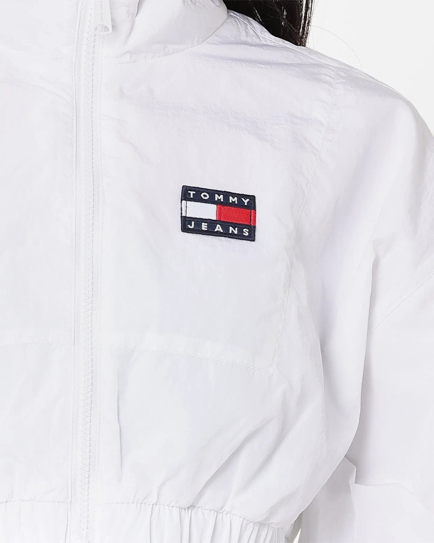 Tommy Jeans Women's Ultra Cropped Windbreaker Jacket White