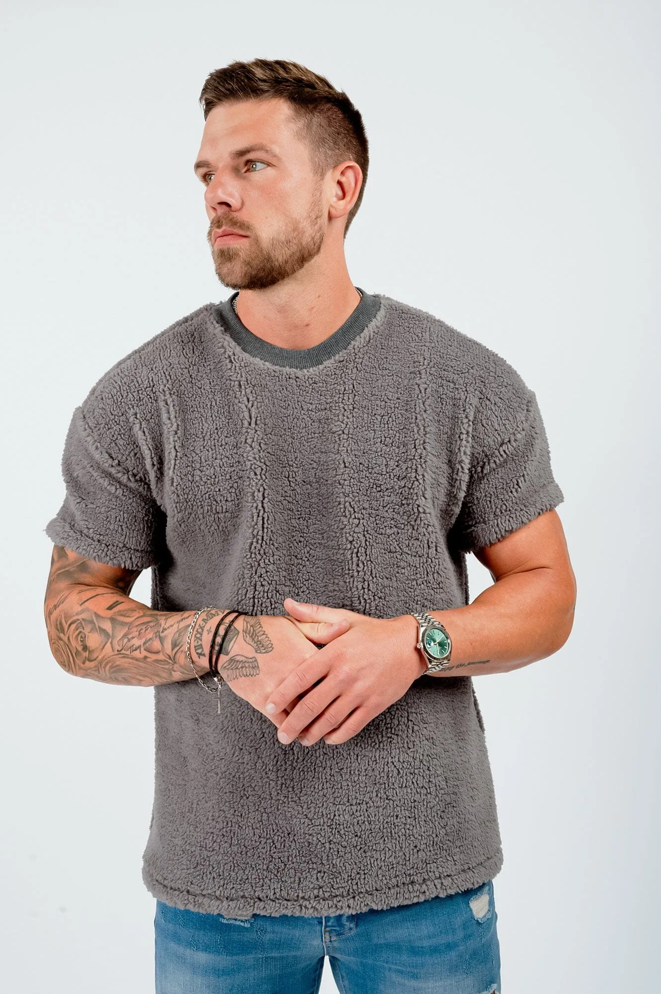 TOWELLING T-SHIRT - GREY