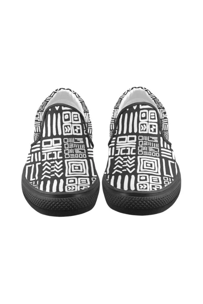 Tribal Pattern Men's Slip-on Canvas Shoes