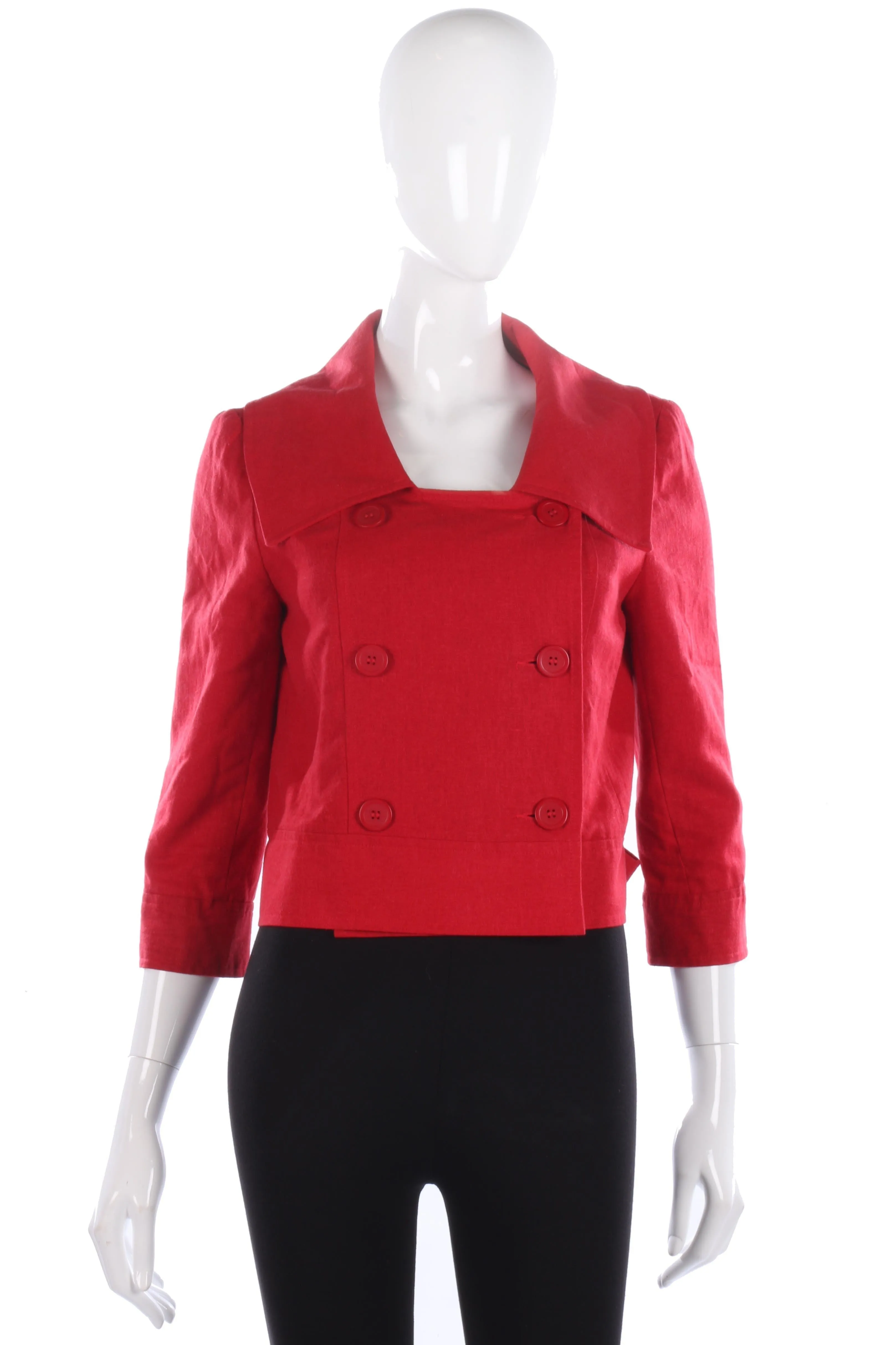 Tuchuzy Linen Mix Jacket Red Size 12