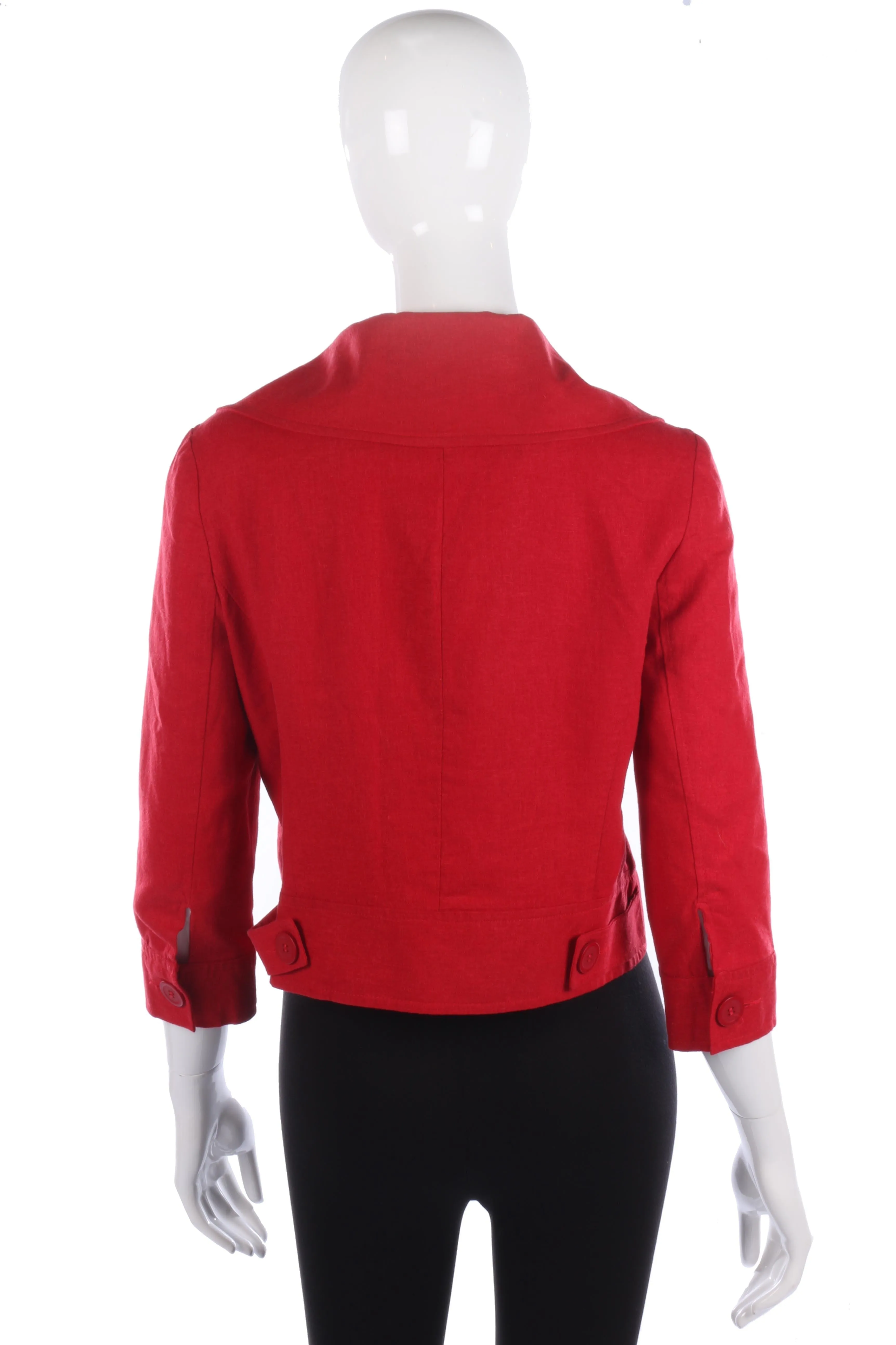 Tuchuzy Linen Mix Jacket Red Size 12