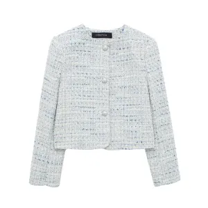 Tweed Cropped Jacket for Classic Elegance