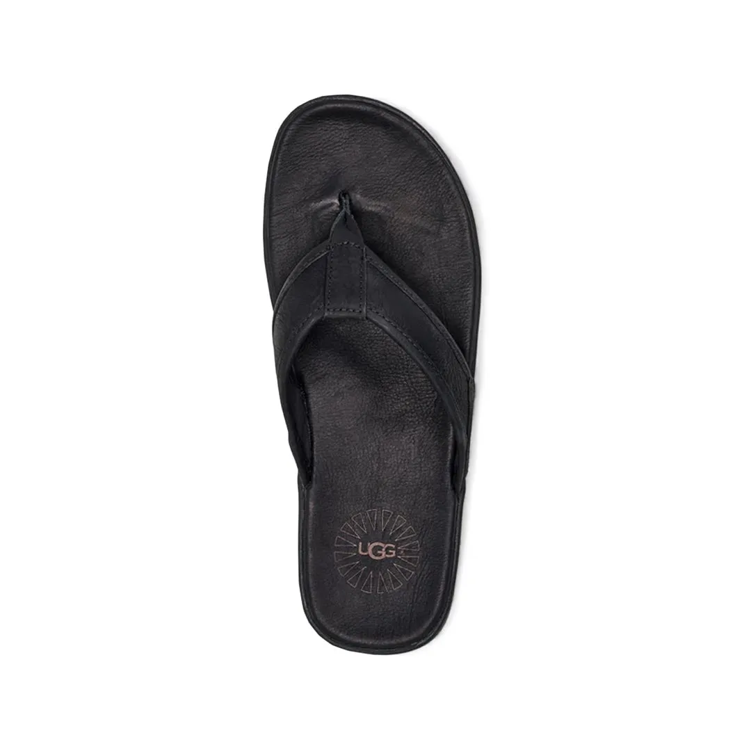 UGG® - Men's Seaside Leather Flip Flop Sandals (1102690-BLK)