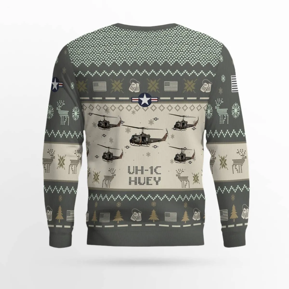 UH-1C Huey Gunship UH1C_Aircraft Ugly Sweater, Ugly Sweater Christmas Shirt for Men Dad Veteran